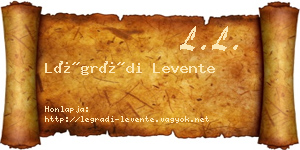 Légrádi Levente névjegykártya